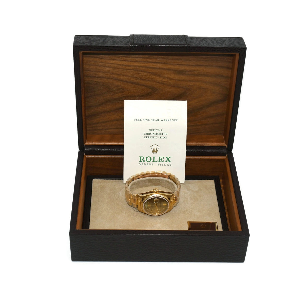 Rolex Day Date Bark 18K Yellow Gold Watch 18078