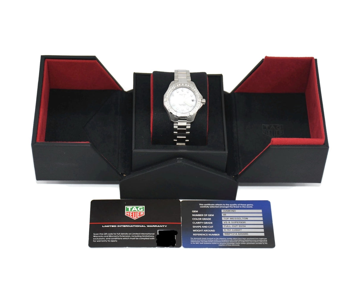 Tag Heuer Aquaracer Diamond Stainless Steel Watch WBP1314