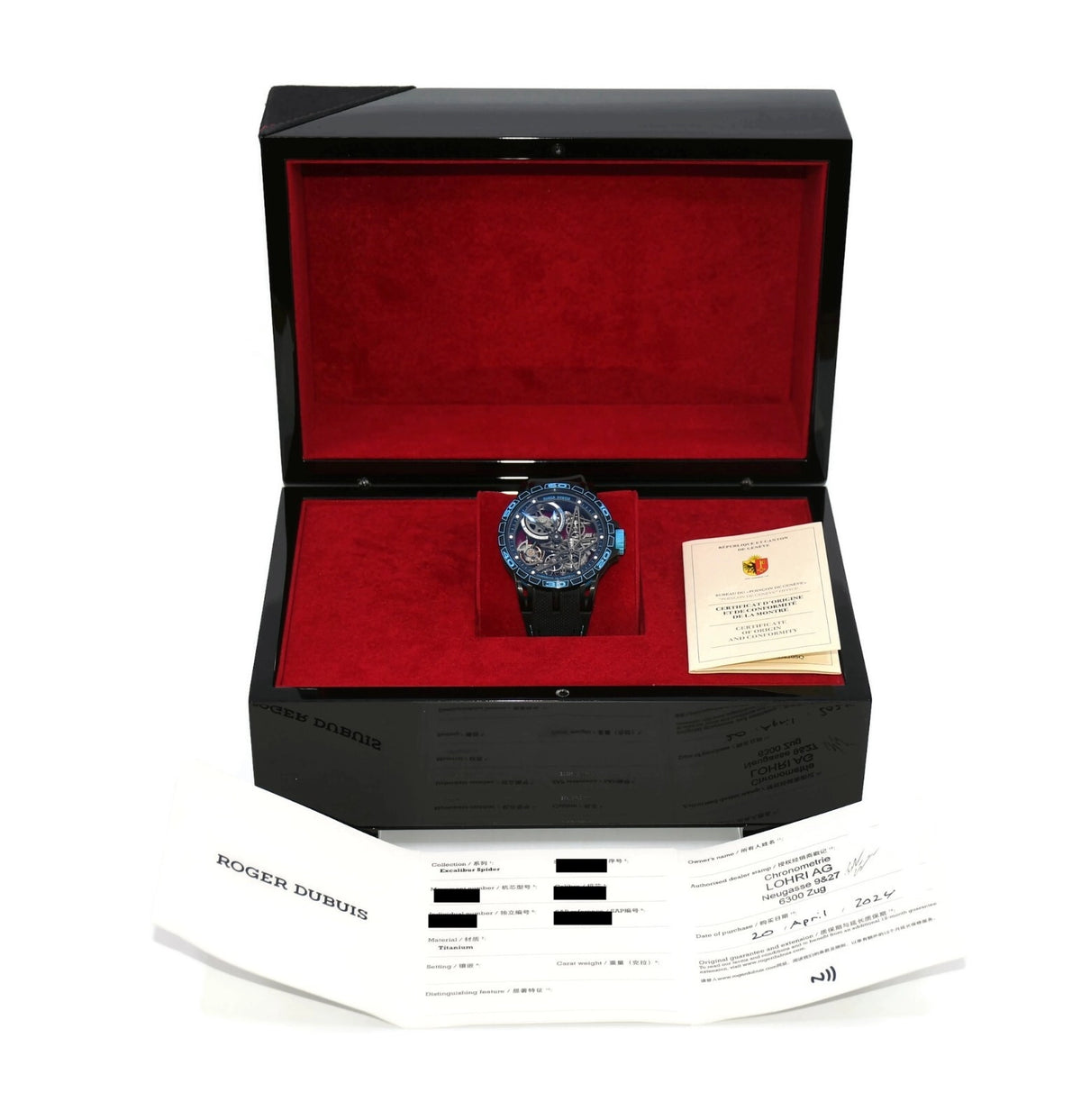 Roger Dubuis Excalibur Pirelli Titanium Watch RDDBEX0696