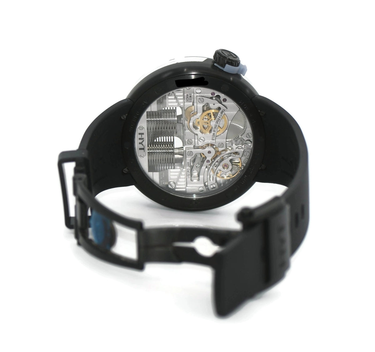 HYT H10 DIamond Black Stainless Steel Watch