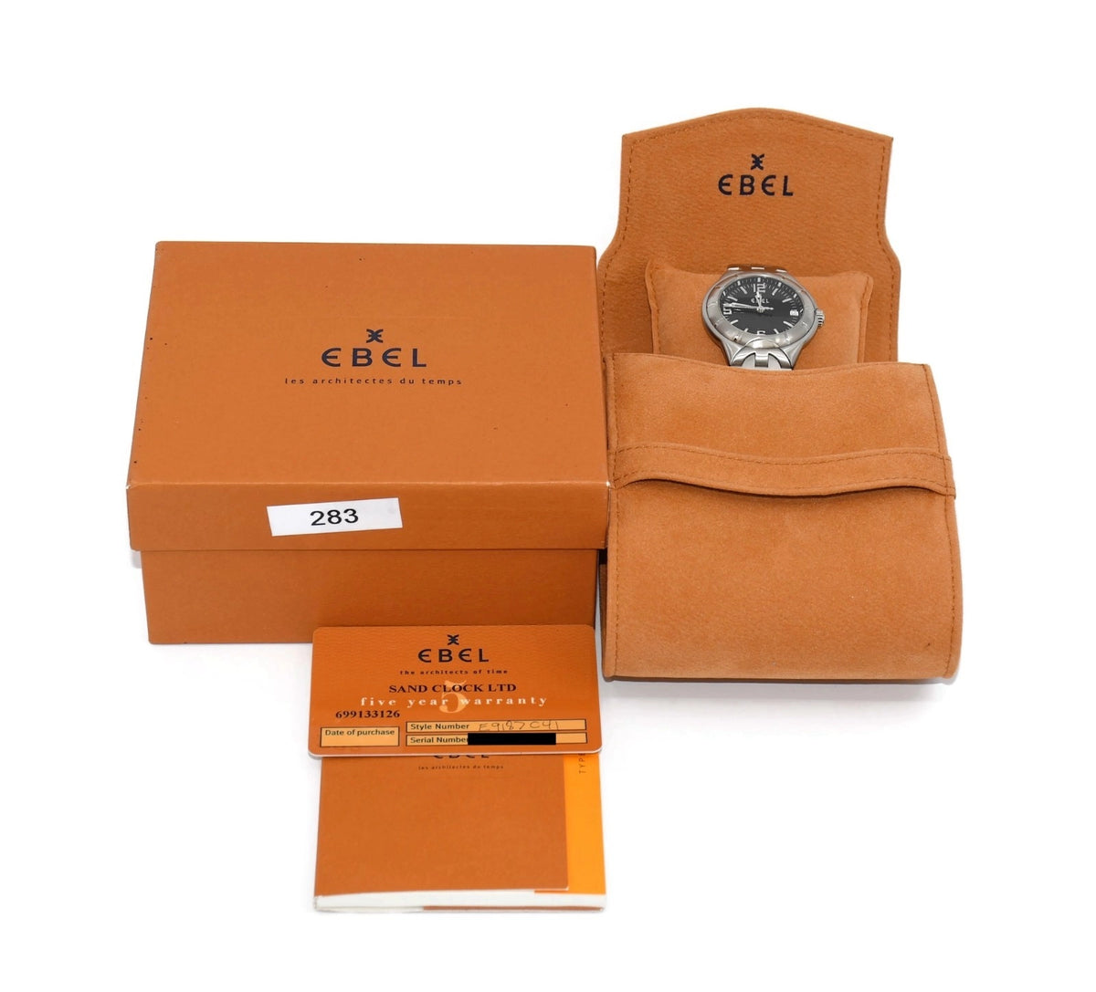 Ebel Type E Stainless Steel Watch E9187C41