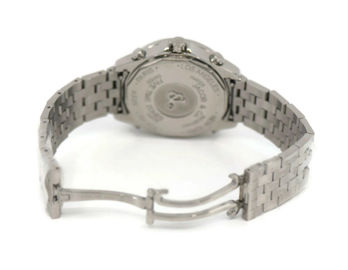 Jacob & Co Five Timezone Diamond Stainless Steel Watch JC-113DA