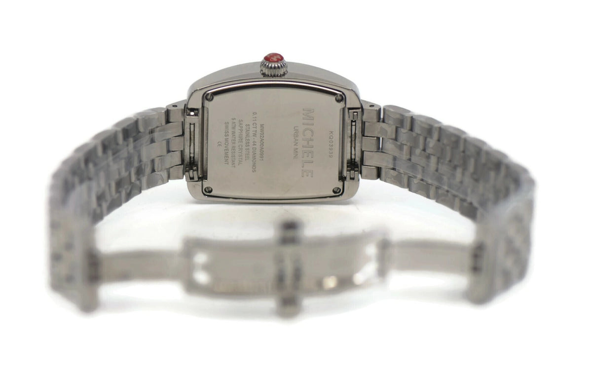 Michele Diamond Stainless Steel Watch