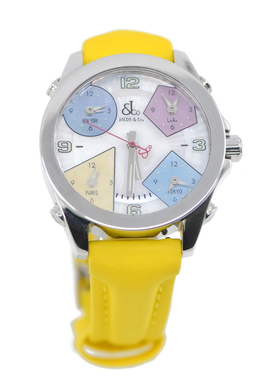 Jacob & Co 5 Timezone Stainless Steel Watch JCM24