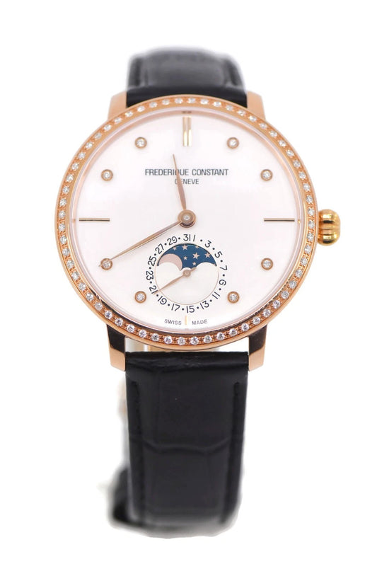 Frederique Constant Slimline Diamond Stainless Steel Watch FC-703VD3SD4
