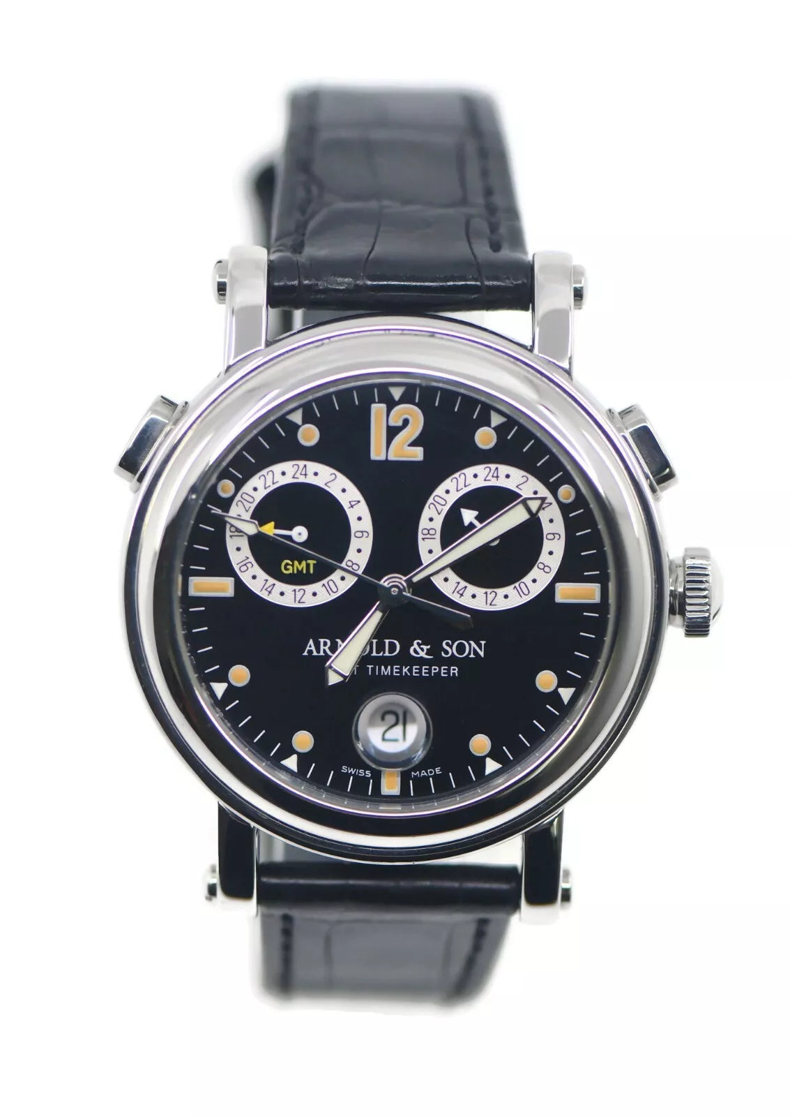 Arnold & Son Timekeeper GMT Stainless Steel Watch