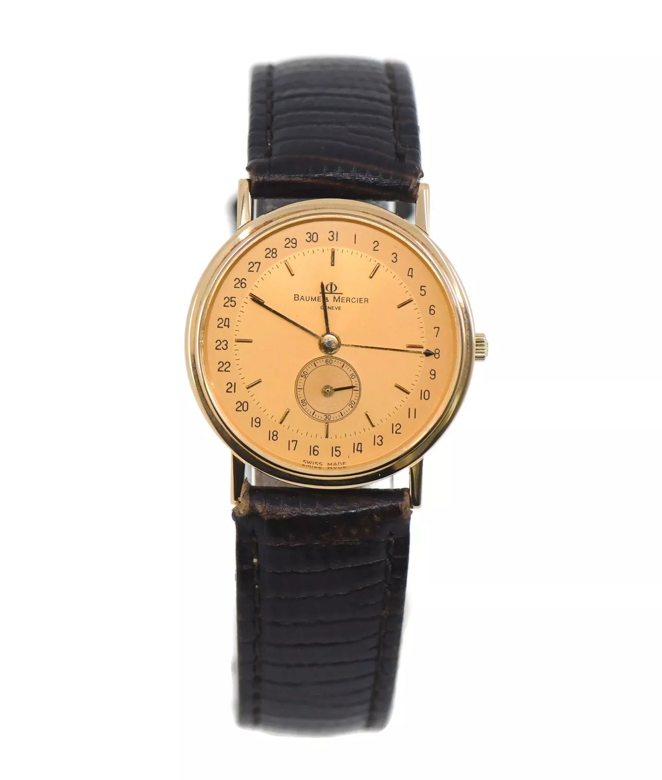 Baume & Mercier Calendar 18K Yellow Gold Watch 15162