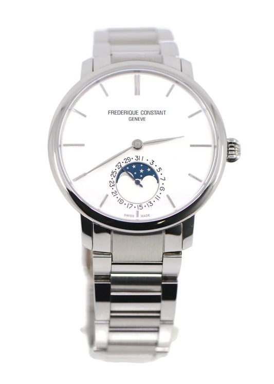 Frederique Constant Slimline Moonphase Stainless Steel Watch FC-705S4S6B2