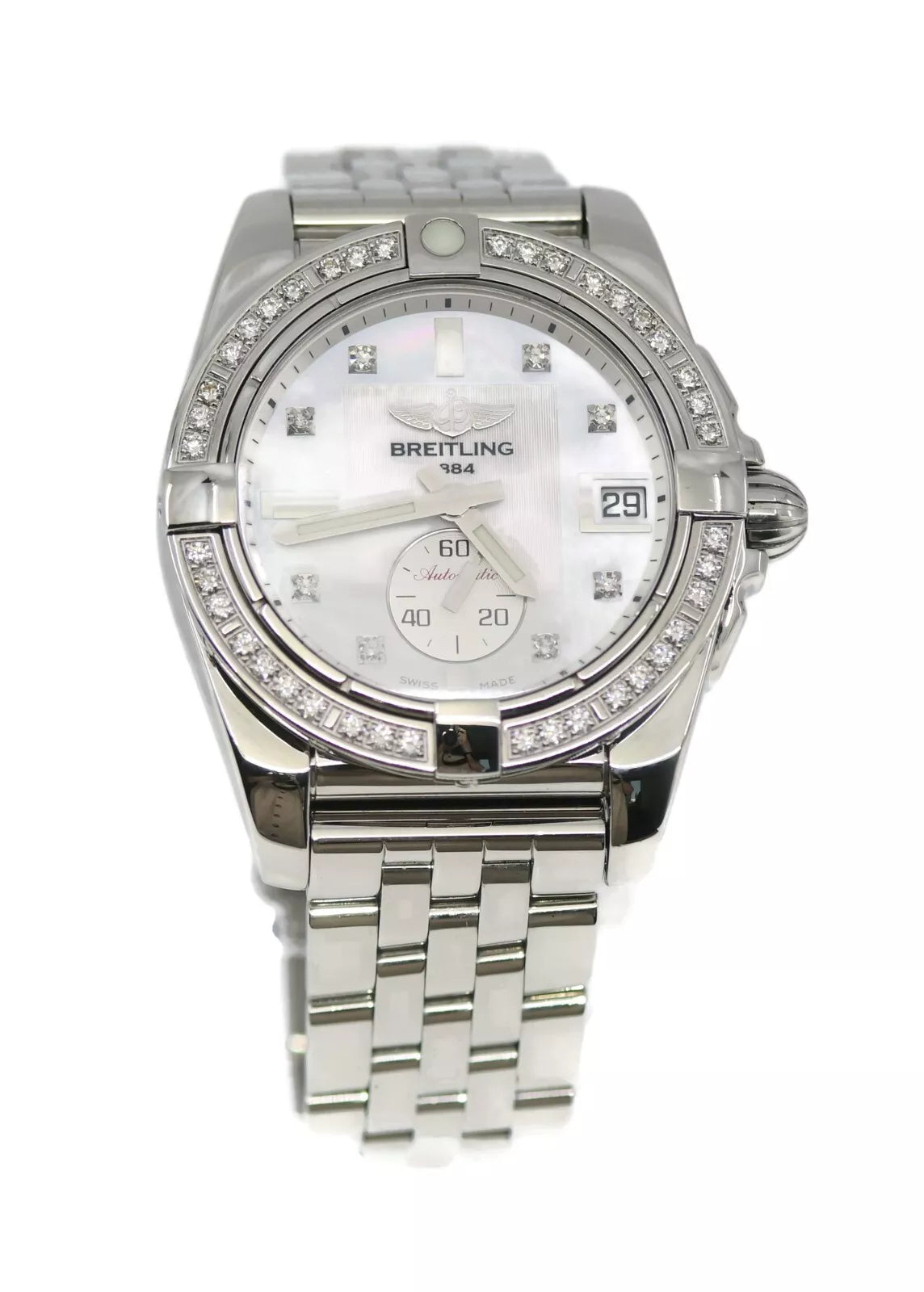 Breitling Galactic Diamond Stainless Steel Watch A37330