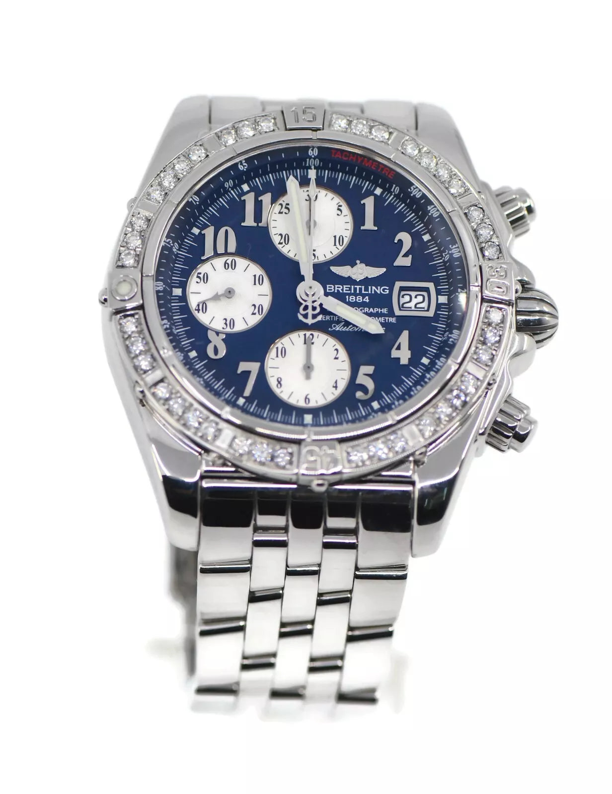 Breitling Chronomat Evolution Diamond Stainless Steel Watch A13356