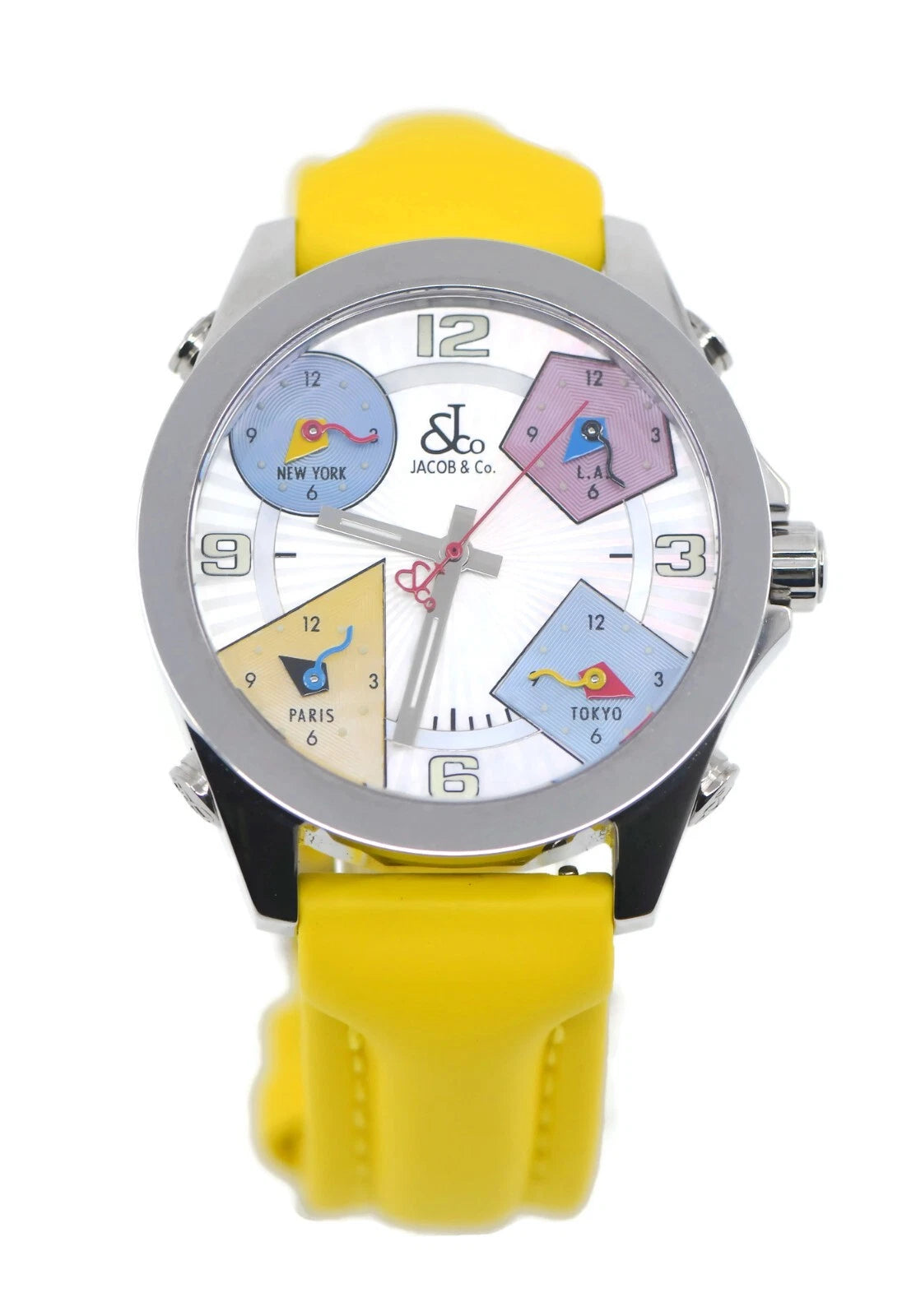 Jacob & Co 5 Timezone Stainless Steel Watch JCM24