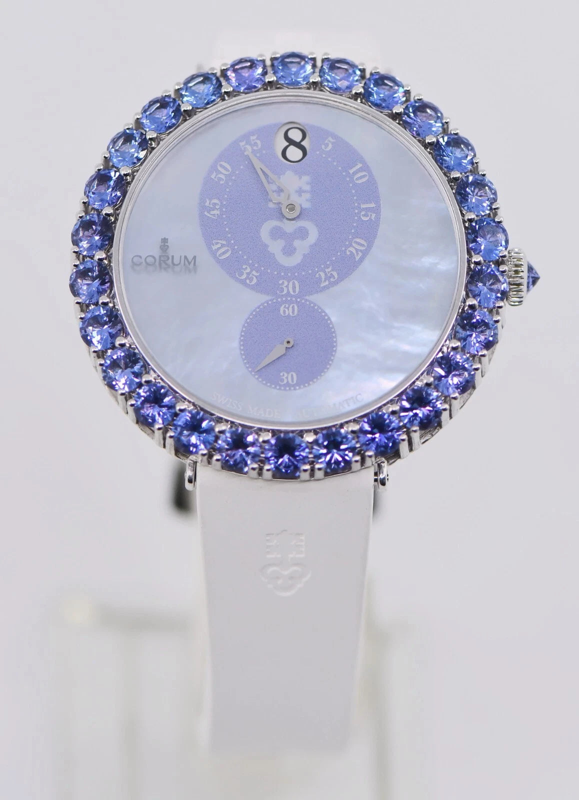 Corum Heritahe Eleganza Jump Hour Sterling Silver Watch 254.112.17/0090