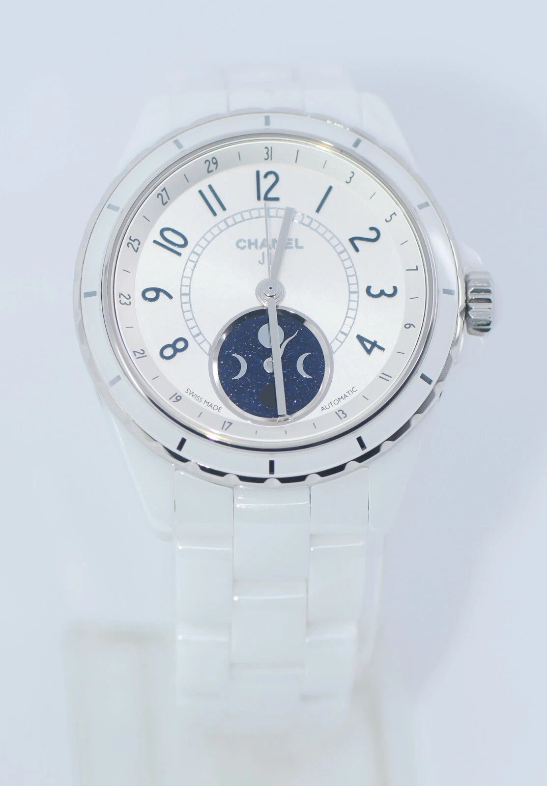 Chanel J12 Moonphase White Ceramic Watch H3404