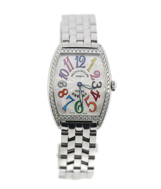 Franck Muller Color Dreams Diamond Stainless Steel Watch 7502QZ