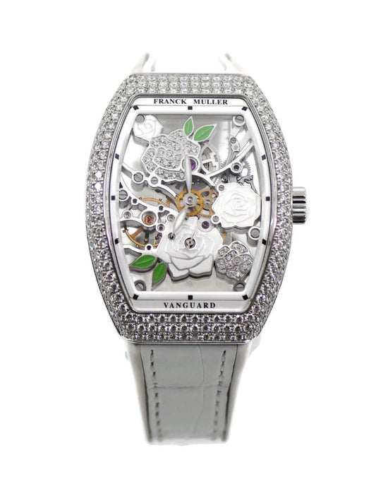 Franck Muller Vanguard Flower Diamond 18K White Gold Watch V35S6SQT
