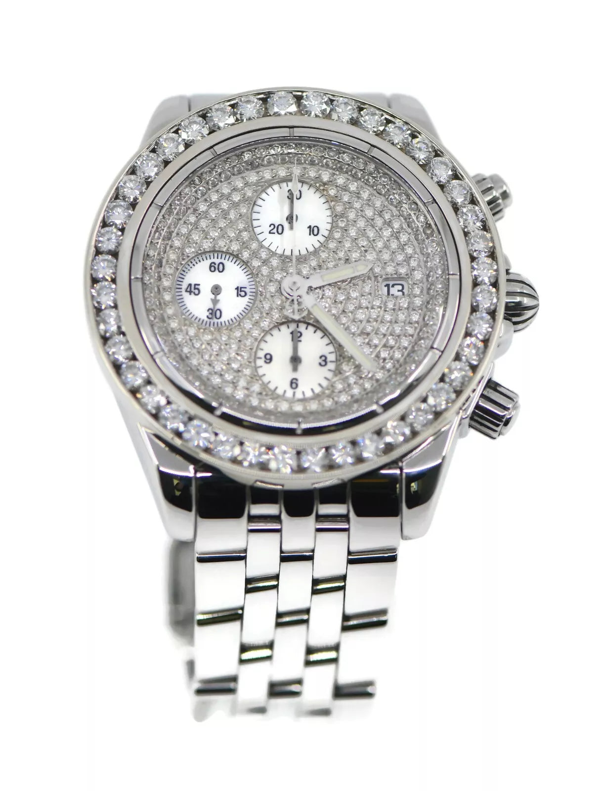 Breitling Chronomat Evolution Diamond Stainless Steel Watch A13356