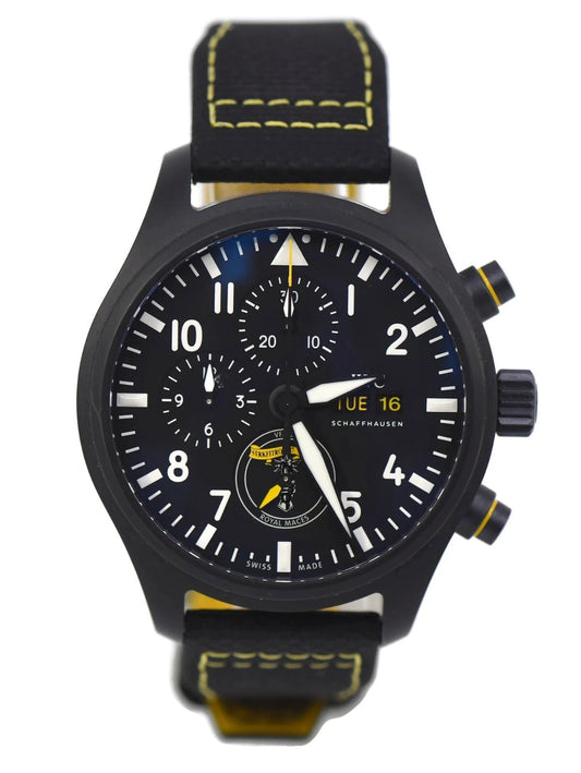IWC Pilot Royal Maces Chronograph Ceramic Watch IW389107