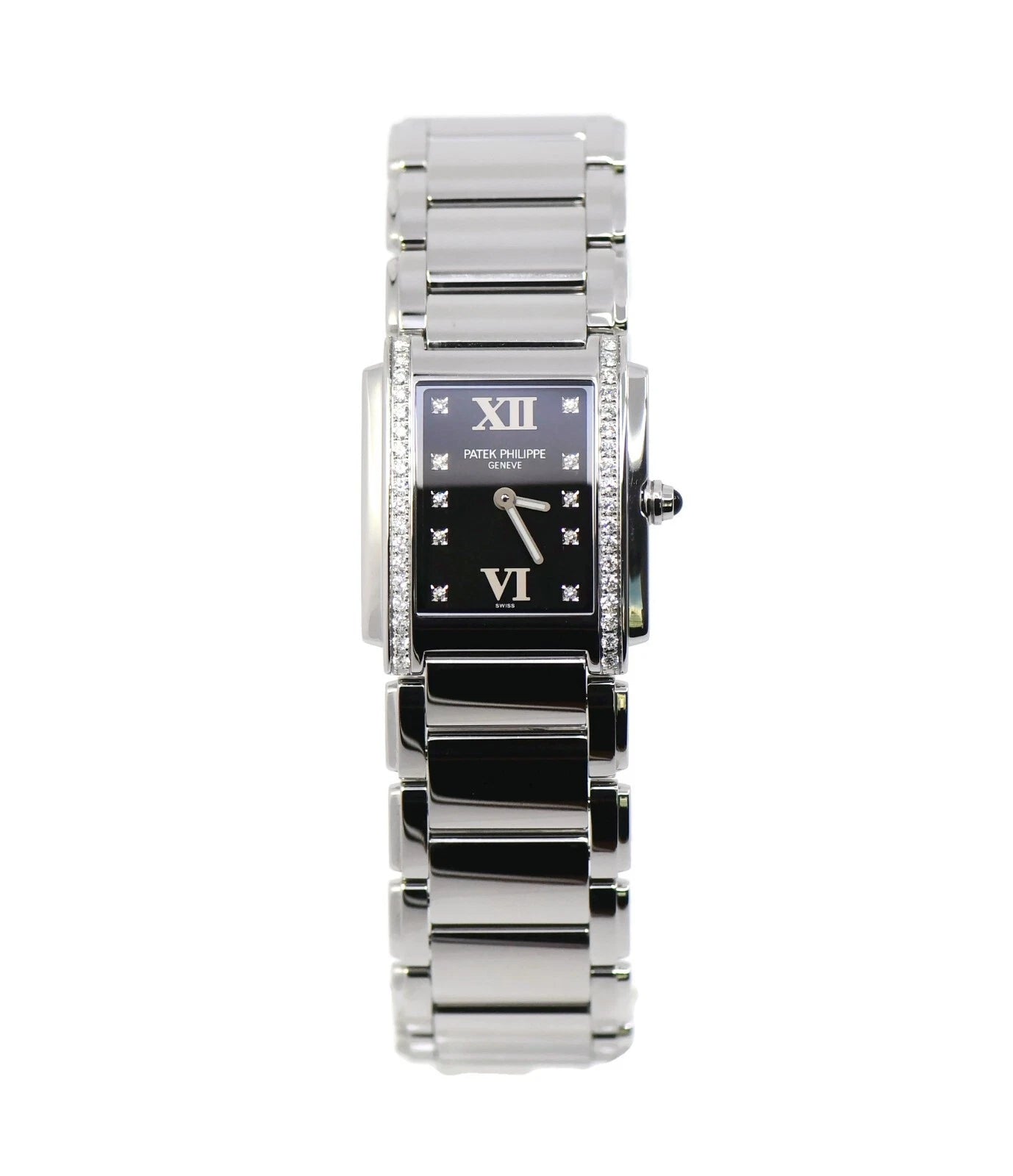 Pate Philippe Twenty-4 Diamond Stainless Stewl Watch 4910/10A-001