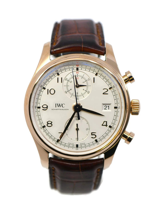 IWC Portuguese Chronograph 18K Rose Gold Watch IW390402