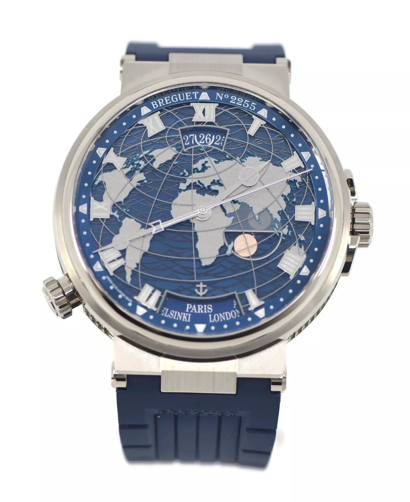 Breguet Marine Hora Mundi 18K White Gold Watch 5557BB