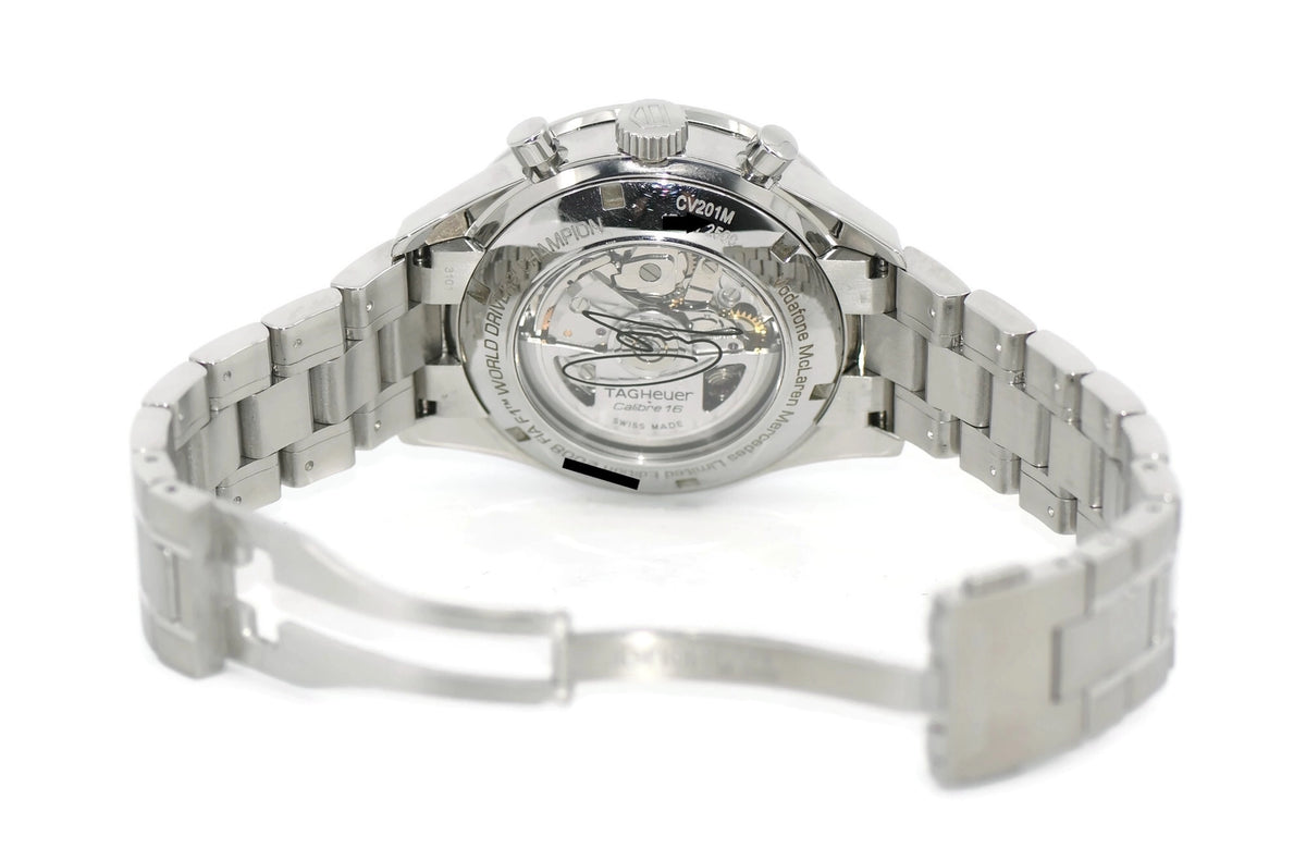Tag Heuer Carrera Cal 16 Stainless Steel Watch CV201M