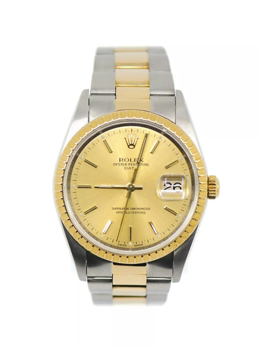 Rolex Oyster Perpetual Date 18K/Stainless Steel Watch 15223