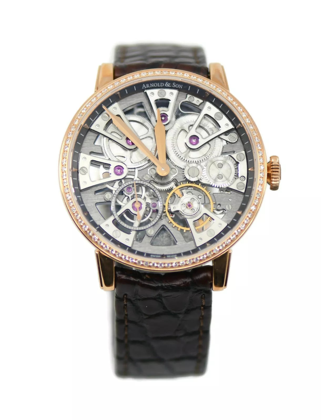 Arnold & Son Nebula Diamond 18K Rose Gold Watch 1NEMBR.A01A.C144A