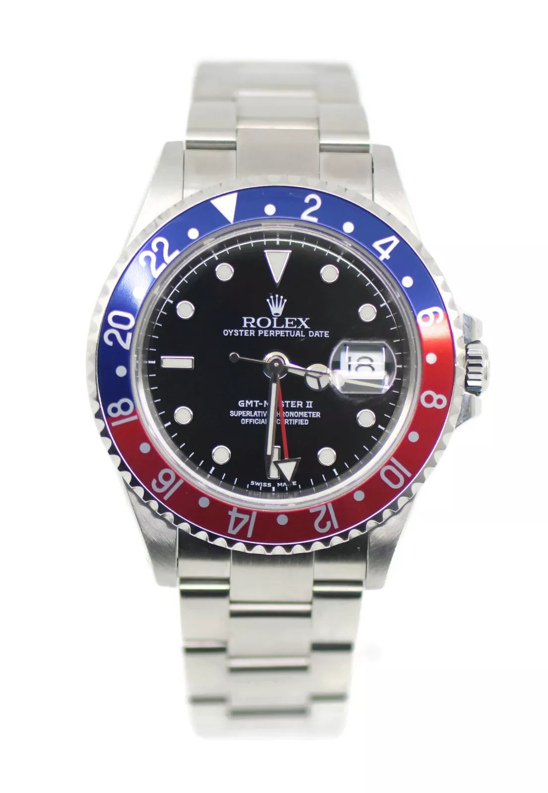 Rolex GMT-Master II Pepsi Stainless Steel Watch 16710