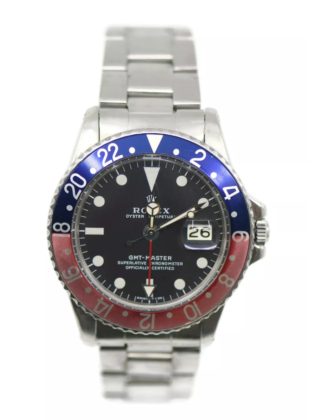 Rolex GMT-Master Pepsi Stainless Steel Watch 1675