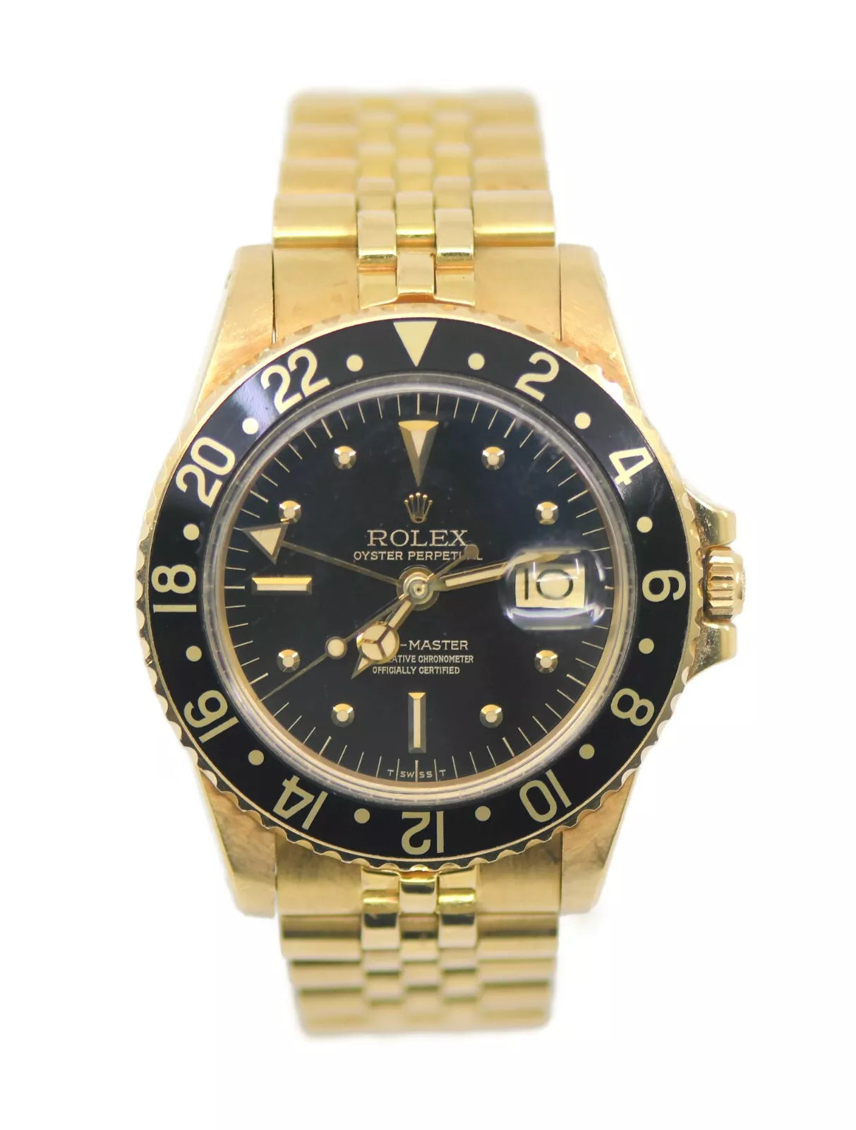 Rolex GMT-Master 18K Yellow Gold Watch 1675