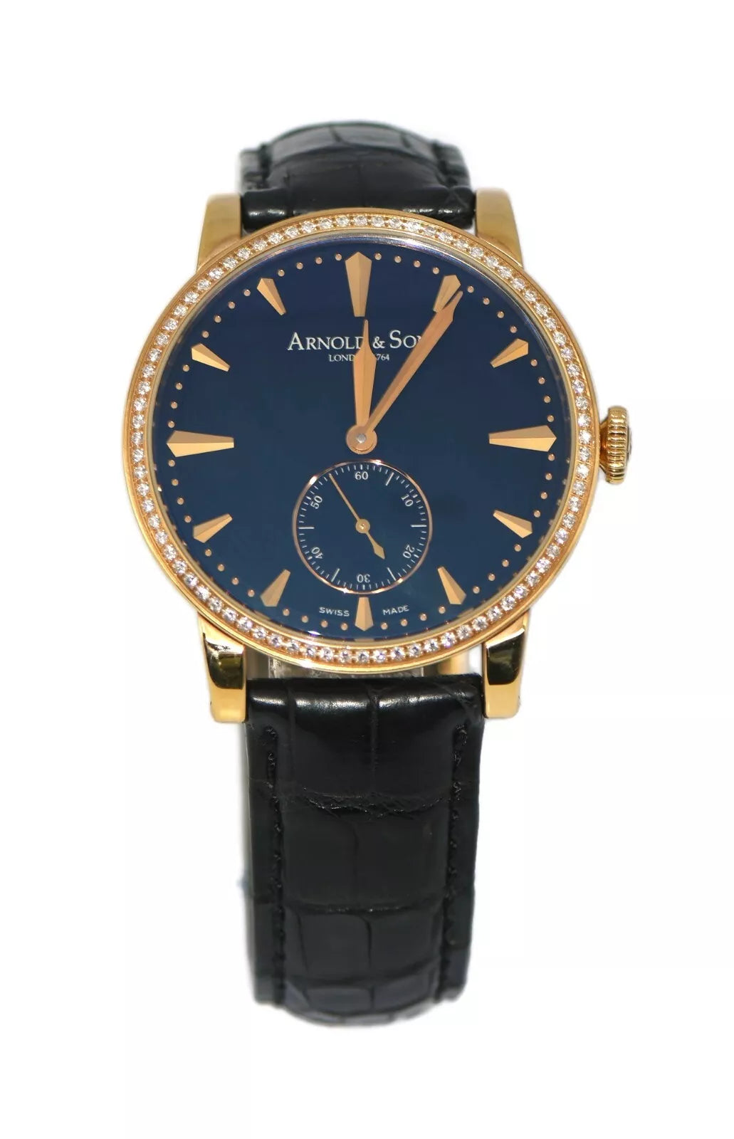 Arnold & Son HMS1 Diamond 18K Rose Gold Watch 1LCMP.B01A.C111A