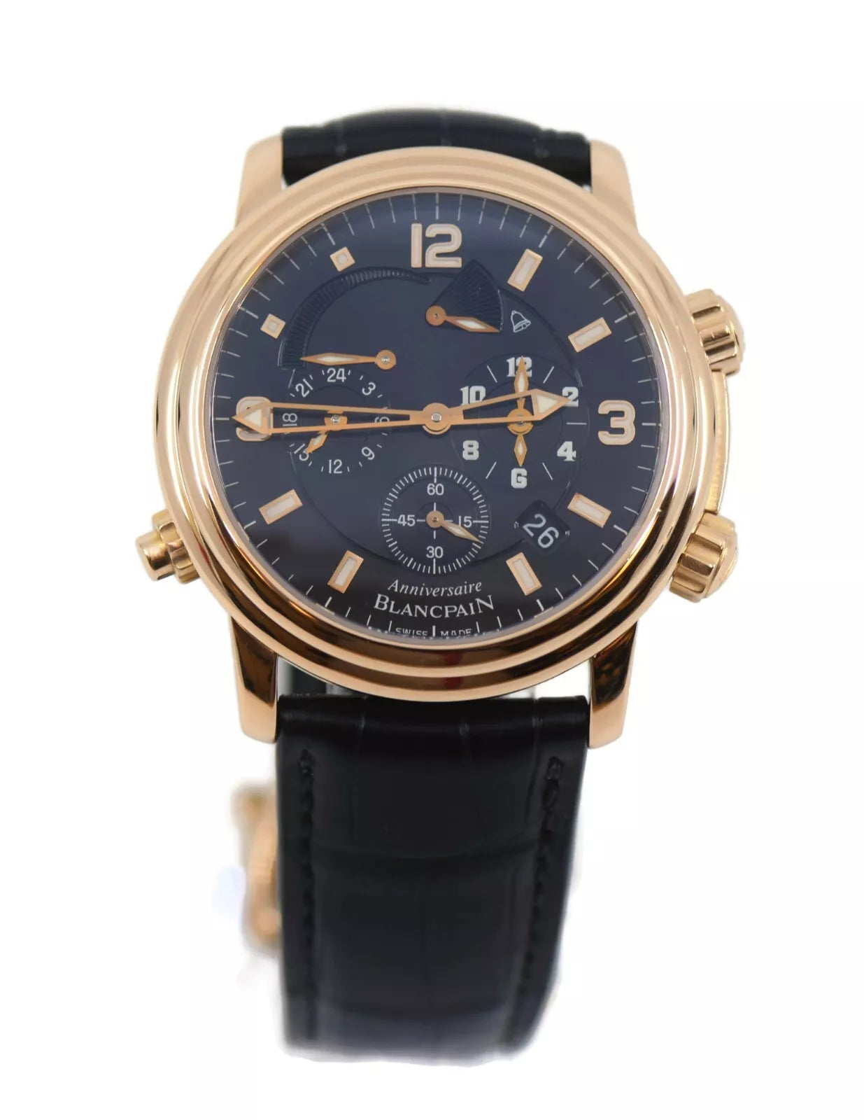 Blancpain Leman Reveil GMT 18K Rose Gold Watch 2041