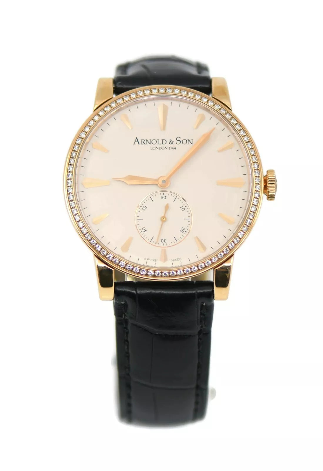 Arnold & Son HMS1 Diamond 18K Rose Gold Watch 1PMMP.W01A.C114A
