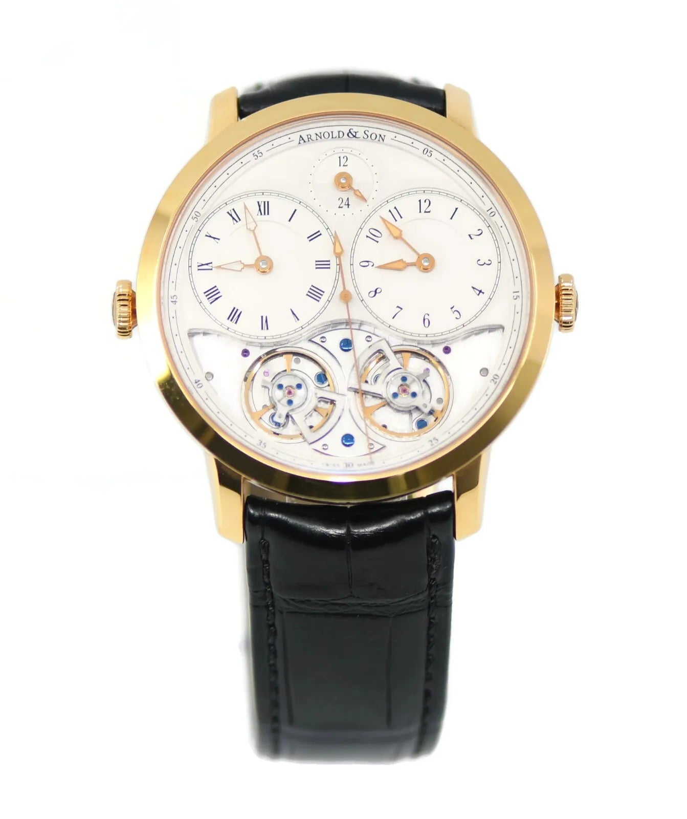 Arnold & Son DBG Equation GMT 18K Rose Gold Watch 1DGAP.W01A.C121A