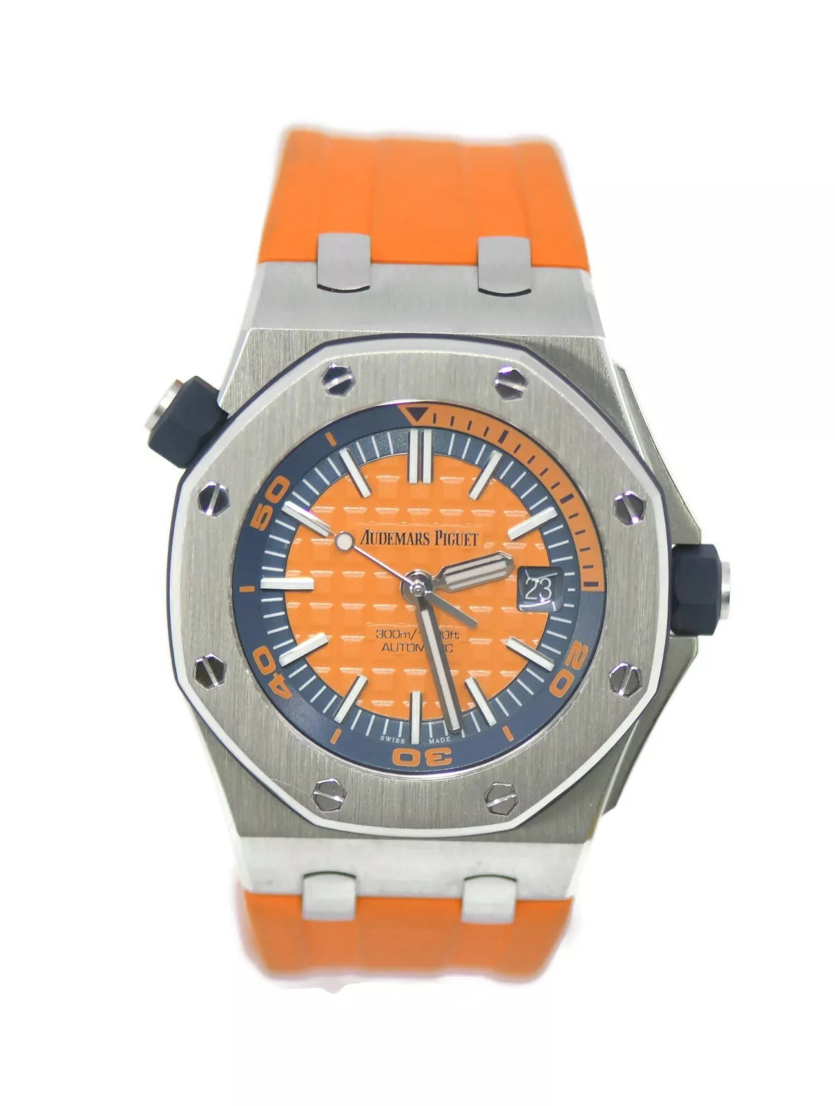 Audemars Piguet Orange Diver Stainless Steel Watch 15710ST.OO.A070CA.01