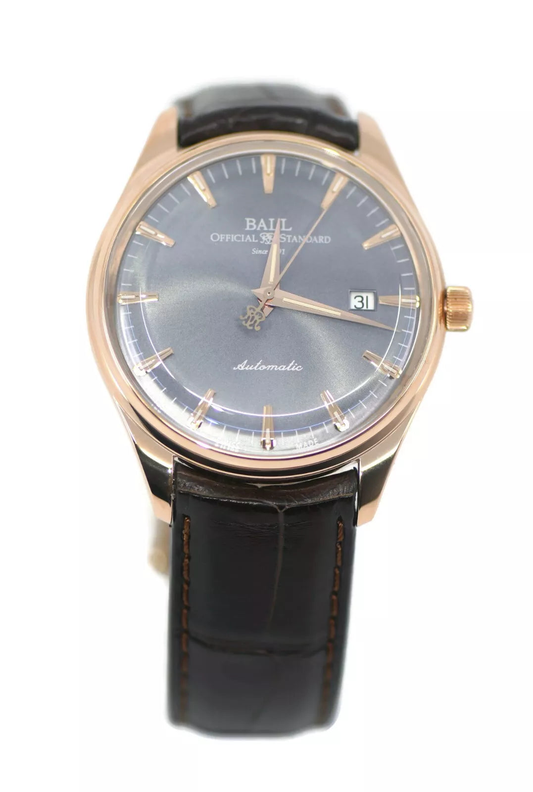 Ball Trainmaster 18K Rose Gold Watch NM2888D