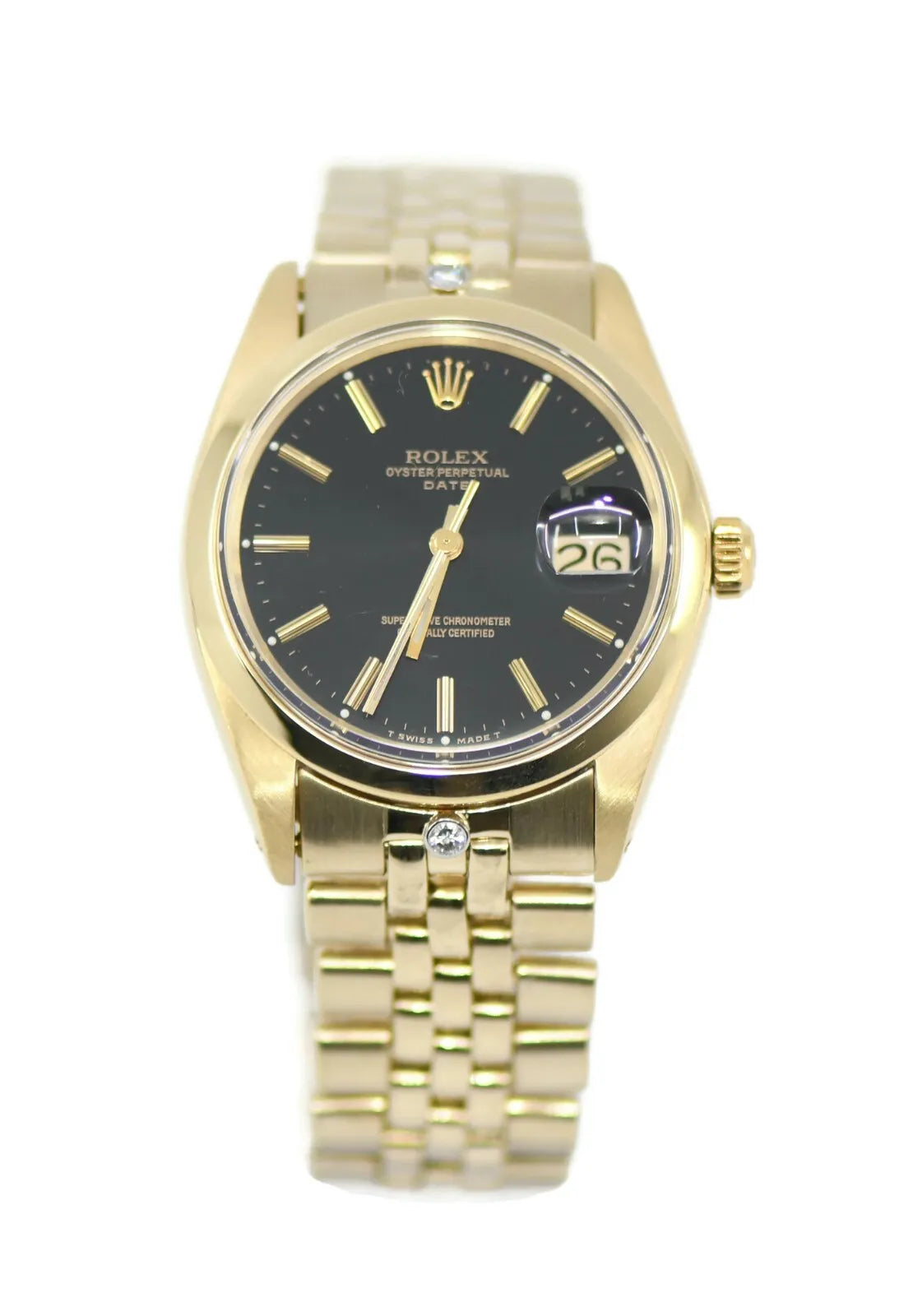Rolex Oyster Perpetual Date 14K Yellow Gold Watch 1500