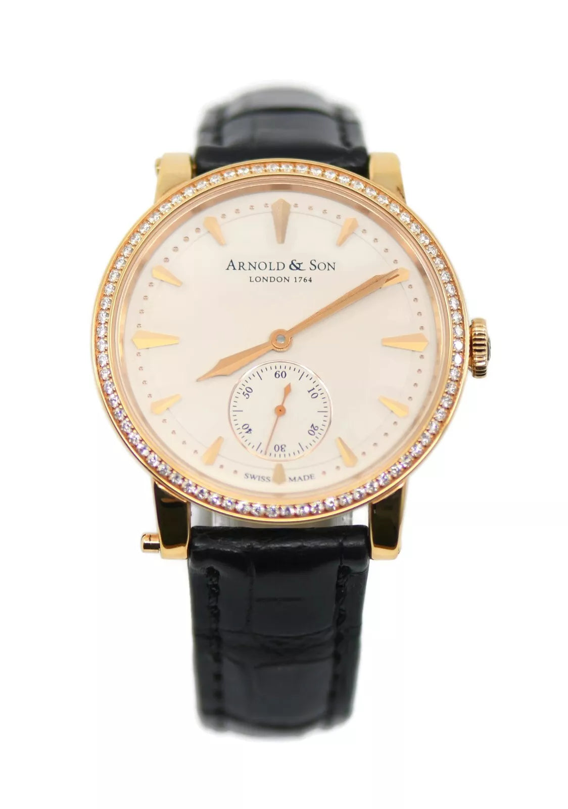 Arnold & Son HMS1 Diamond 18K Rose Gold Watch 1LCMP.W01A.C111A