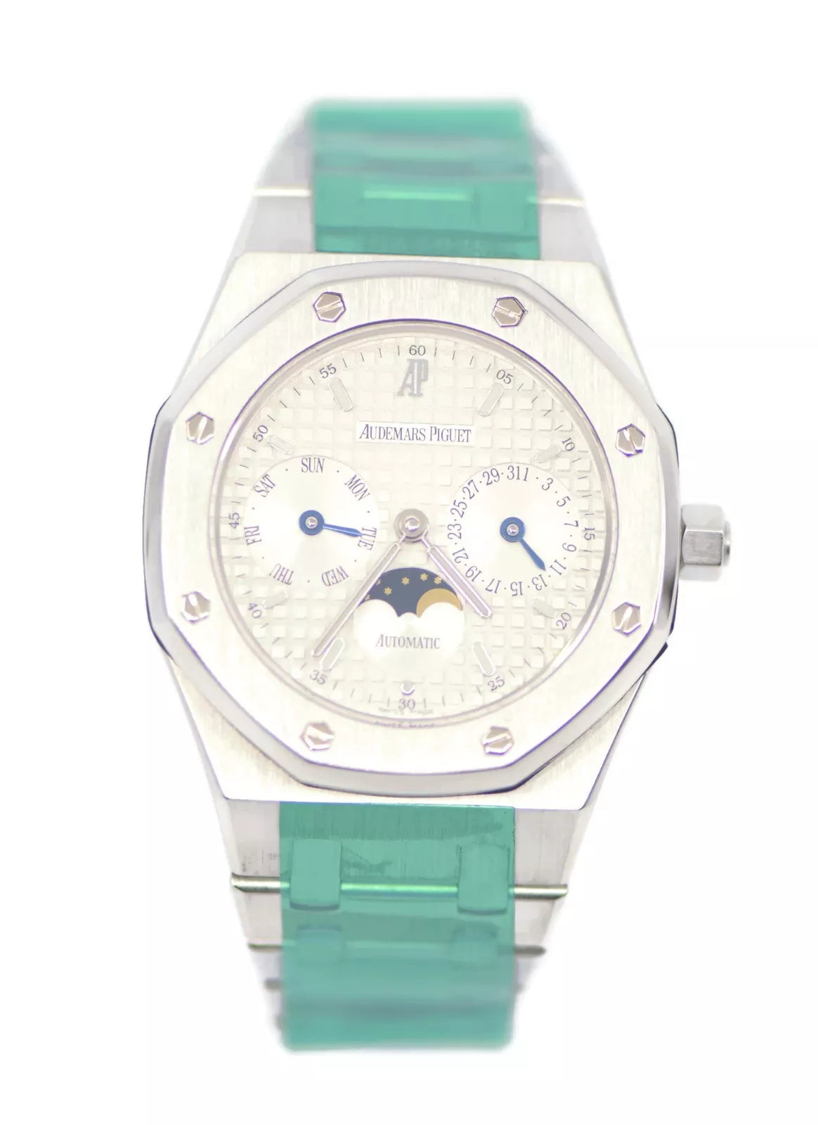 Audemars Piguet Royal Oak Day Date Moon Stainless Steel Watch 25594ST