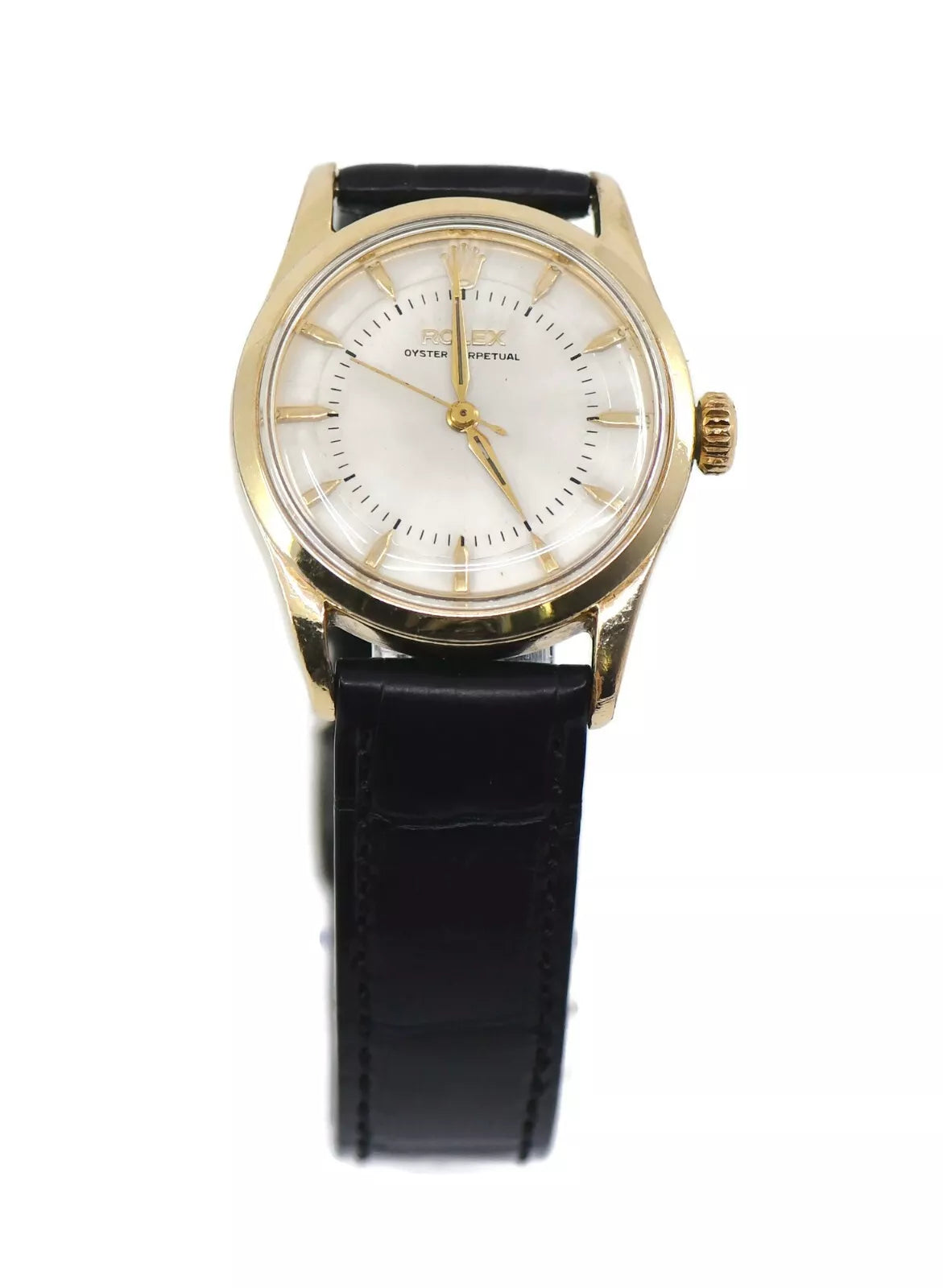 Rolex Oyster Perpetual Two Tone Stainless Steel Watch 6332