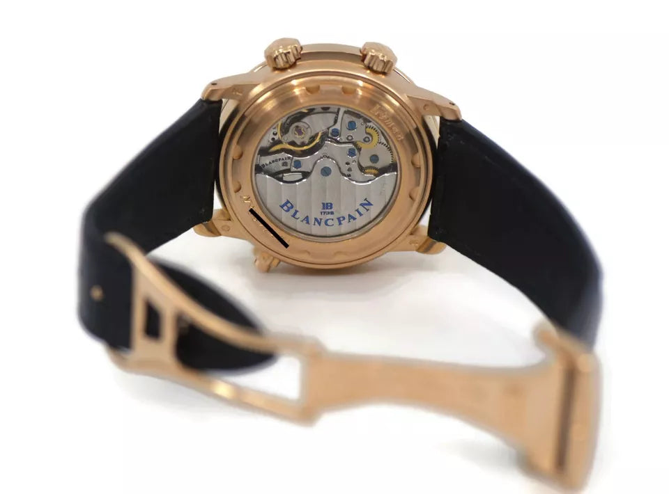 Blancpain Leman Reveil GMT 18K Rose Gold Watch 2041