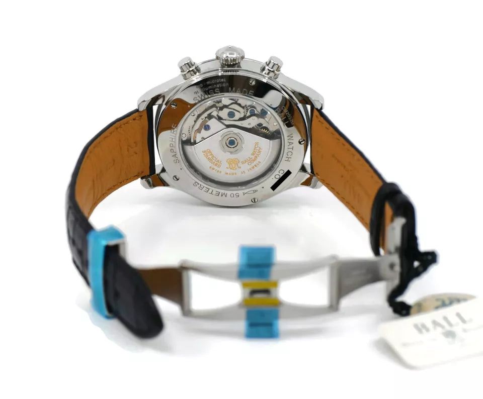 Ball Trainmaster Worldtime Stainless Steel Watch CM2052D-LFJ-BK
