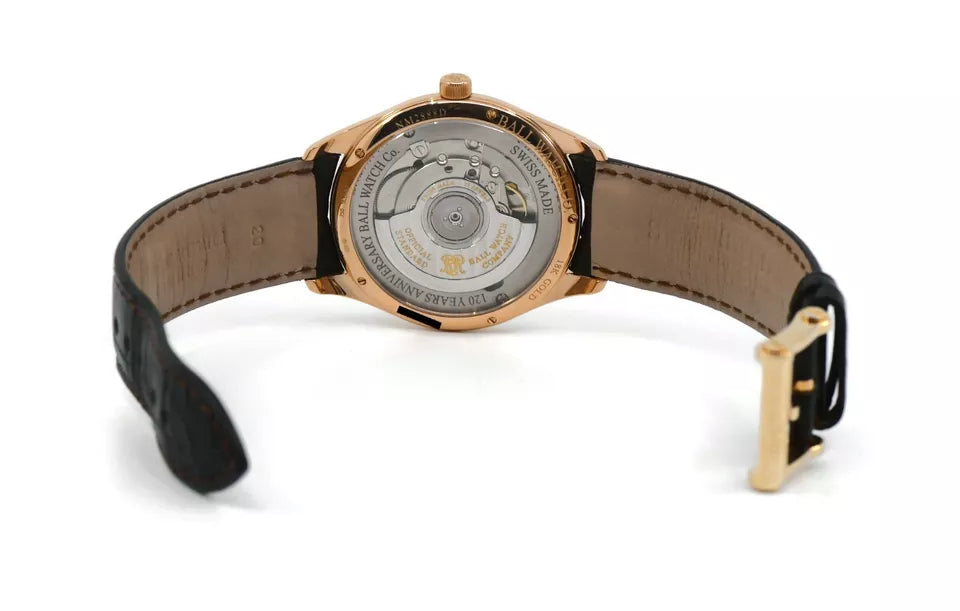 Ball Trainmaster 18K Rose Gold Watch NM2888D