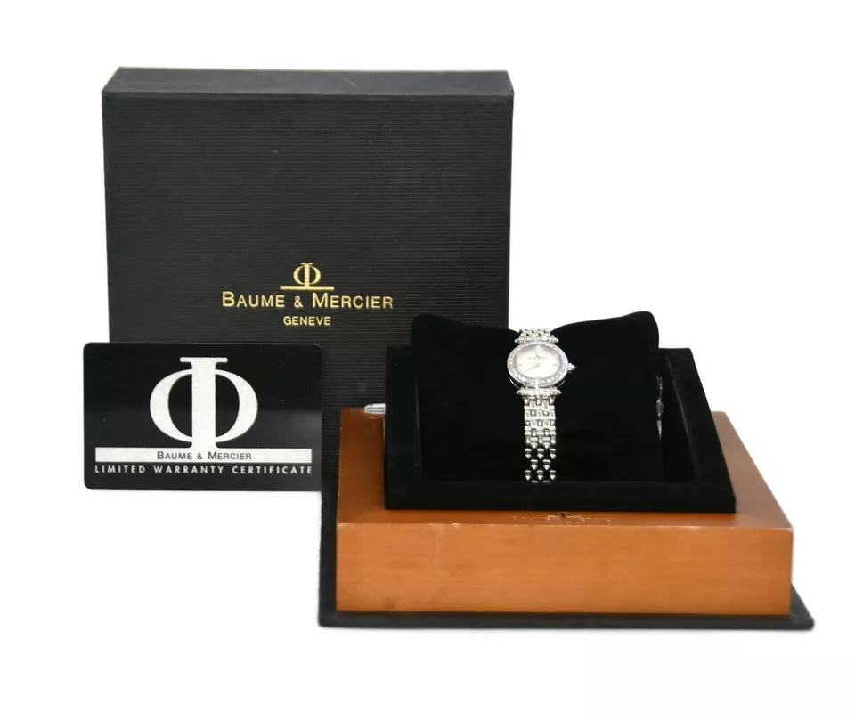 Baume & Mercier Diamond 18K White Gold Watch MV035075