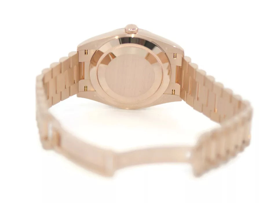 Rolex Day Date Olive Green 18K Rose Gold Watch 228235