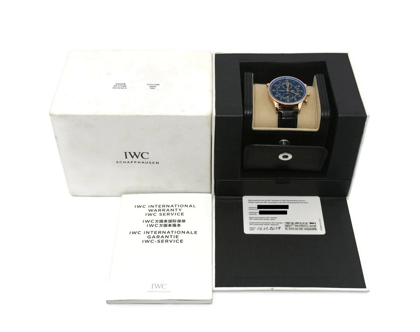 IWC Portuguese Rattrapante 18K Rose Gold Watch IW371215