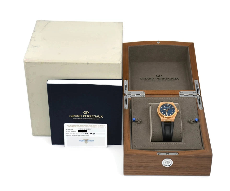 Girard Perregaux Laureato 18K Rose Gold Watch 81005