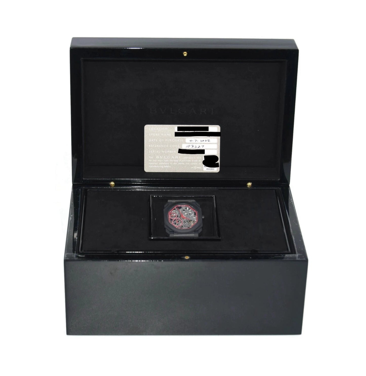 Bulgari Octo Finissimo Skeleton Red Black Ceramic Watch 103527