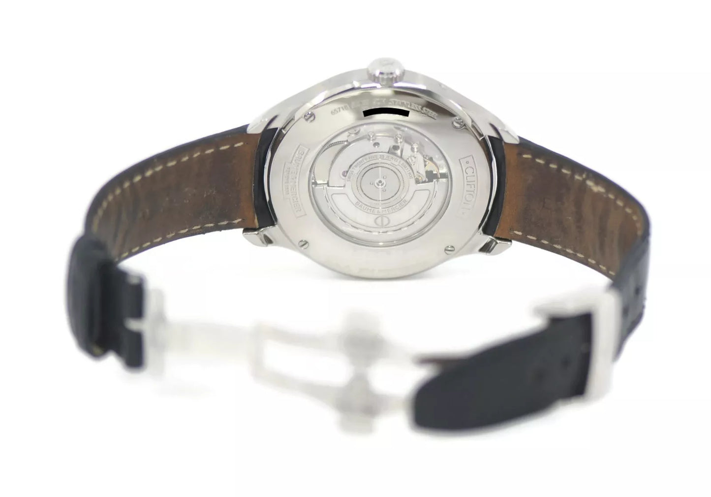 Baume & Mercier Clifton Triple Calendar Stainless Steel Watch MOA10055