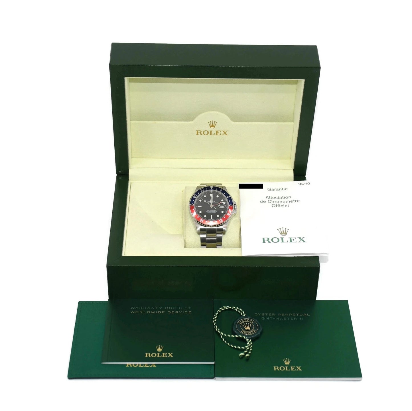 Rolex GMT-Master II Pepsi Stick Stainless Steel Watch 16710